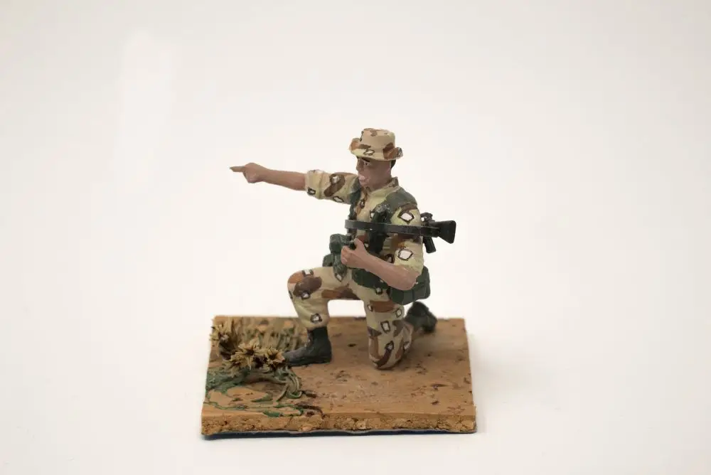 American Soldier Kneeling